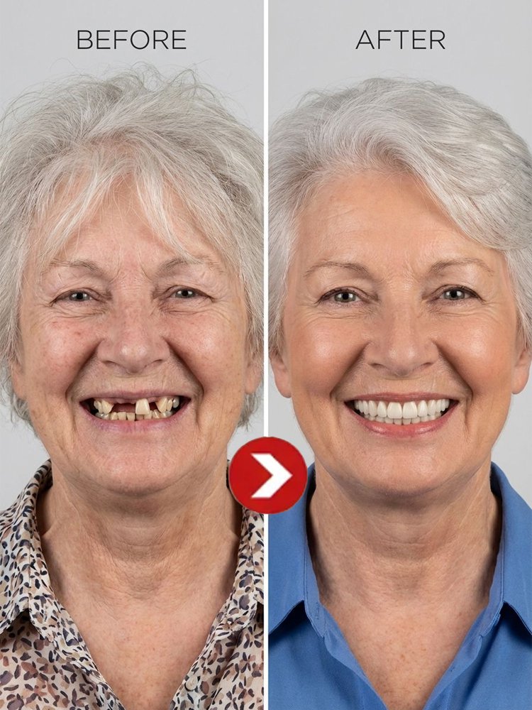 【Medical Grade Dentures】No adhesive needed, buy 1 get 1 free! Crazy deal