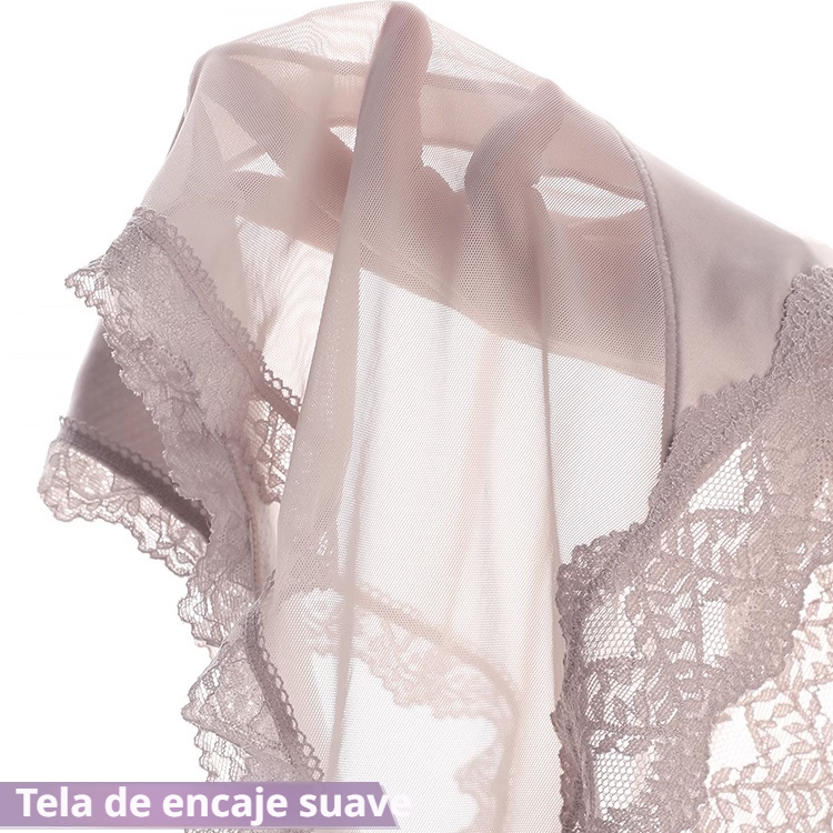 Encantadora y sensual braguita de encaje con diseño cruzado en la cintura