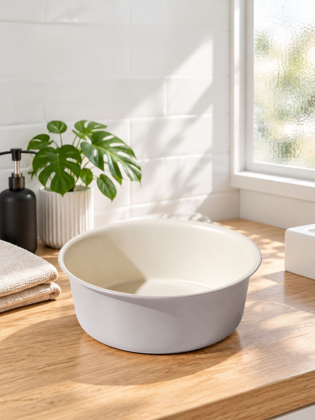 Sturdy and thickened plastic wash basin for multipurpose use