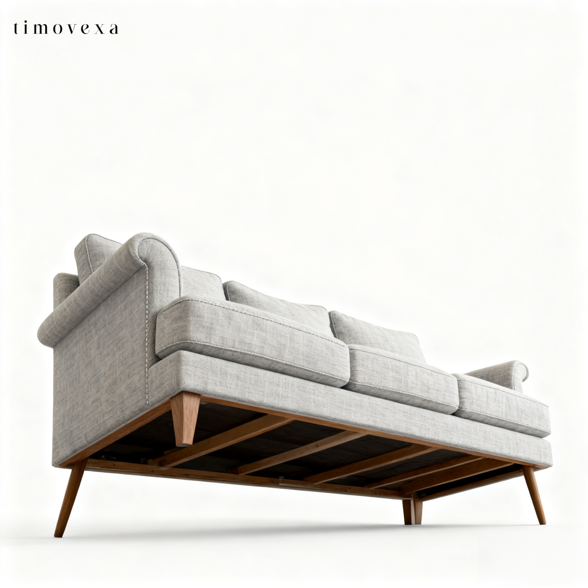 크림 스타일 퍼프 소파 거실 심플