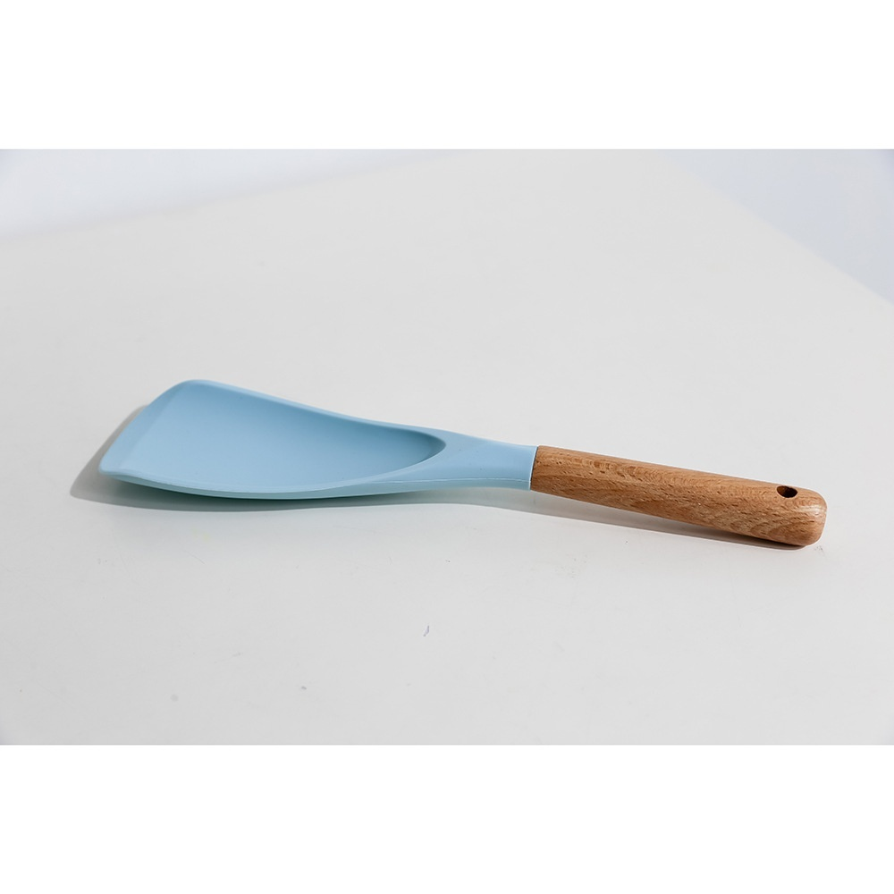 Wooden handle silicone rice spoon