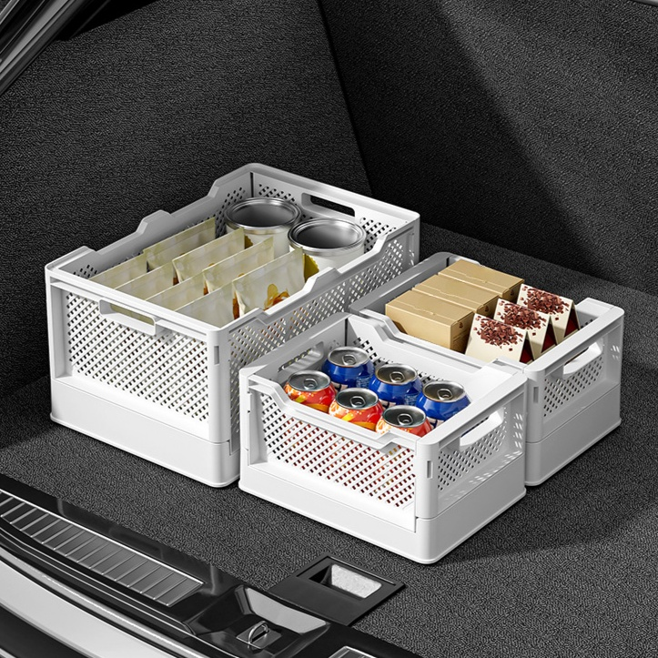 キャスター付き多機能プラスチック収納バスケット 折りたたみ式デスク整理ボックス