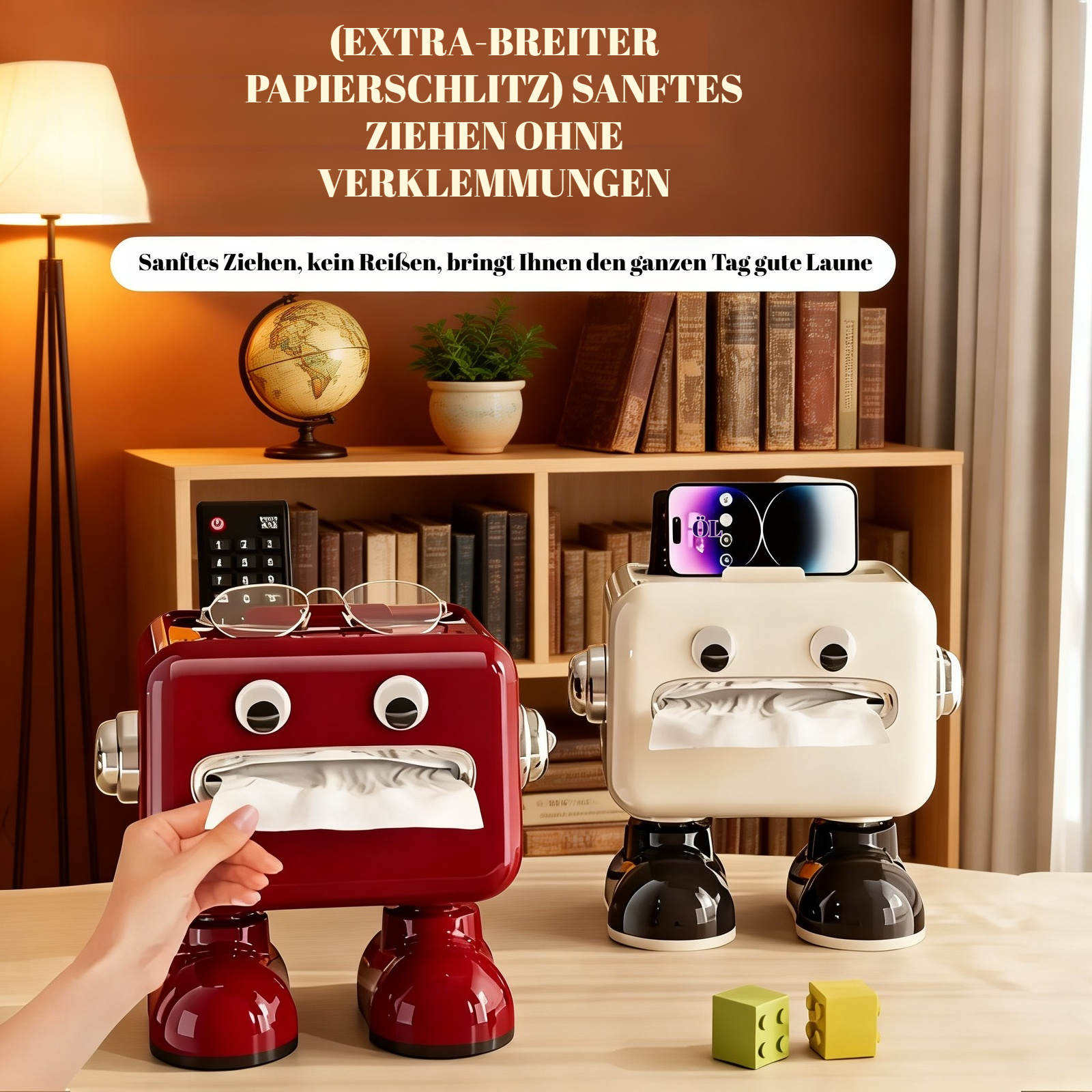 Robuste Taschentuchbox mit stabilem Ständer