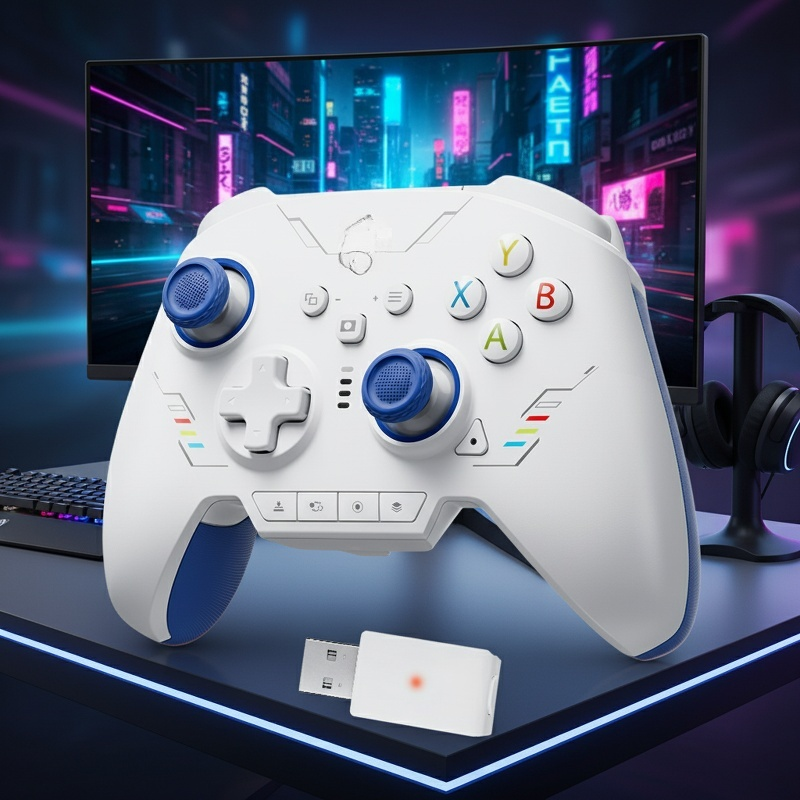 Multi-Platform Bluetooth Gamepad for Switch/PC/Android/iOS, Hall Sensor Trigger