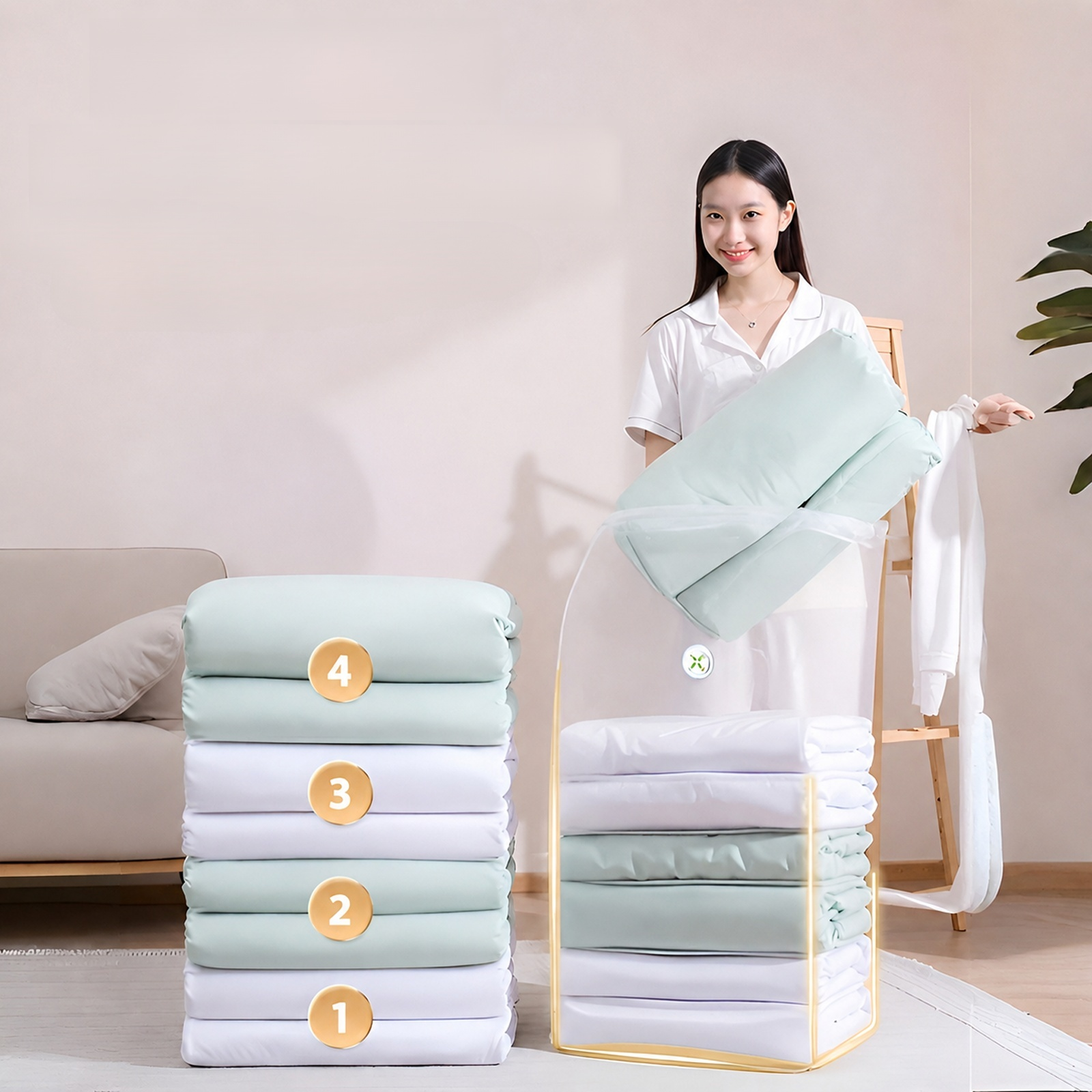 Thickened 3D Vacuum Storage Compression Bag