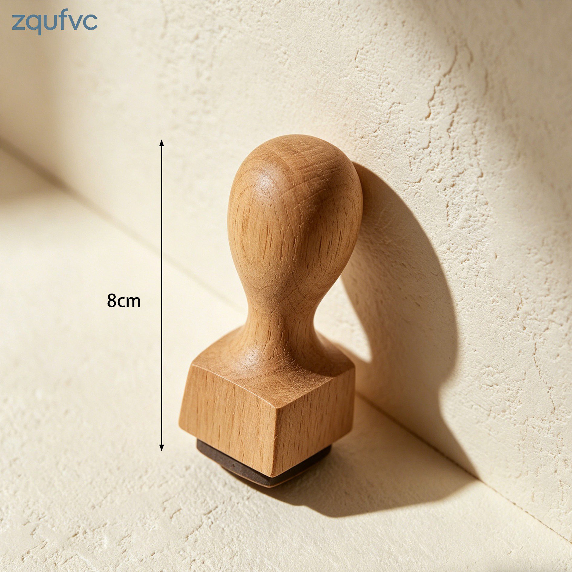 Close-up of detailed wooden seal design