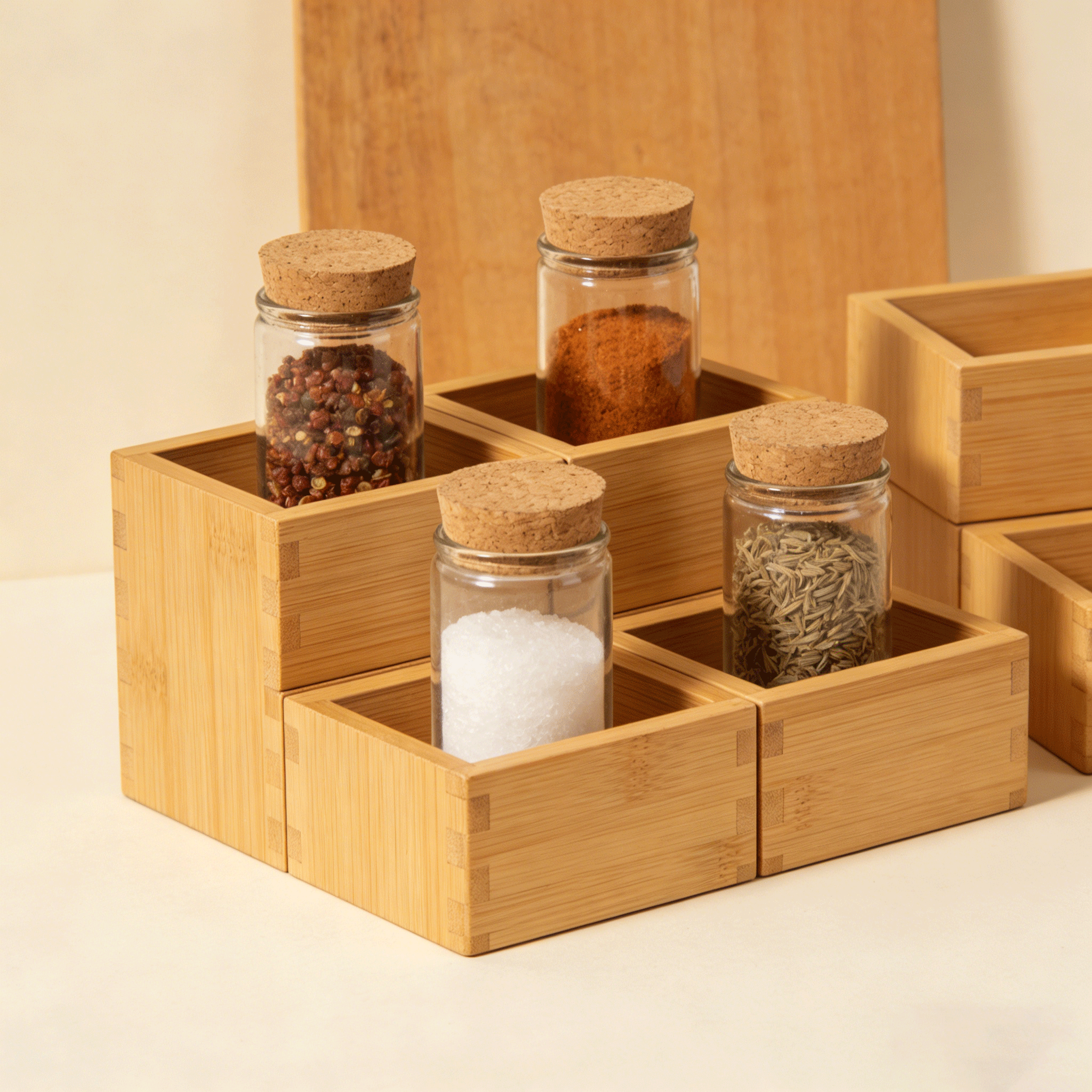 高顏值廚房調料瓶收納架整體展示