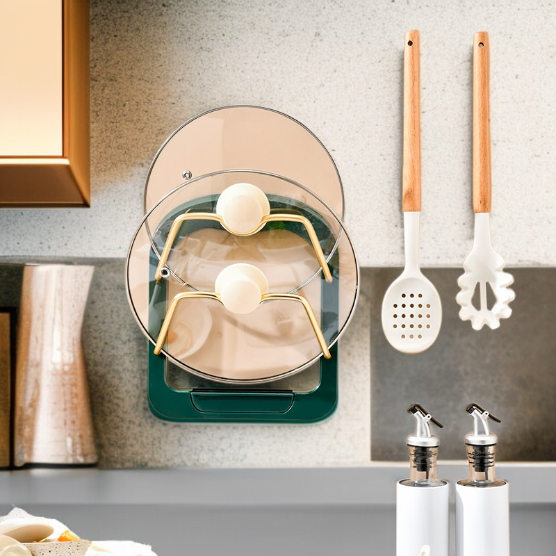 Multifunctional Wall-Mounted Kitchen Shelf with Drainage Tray