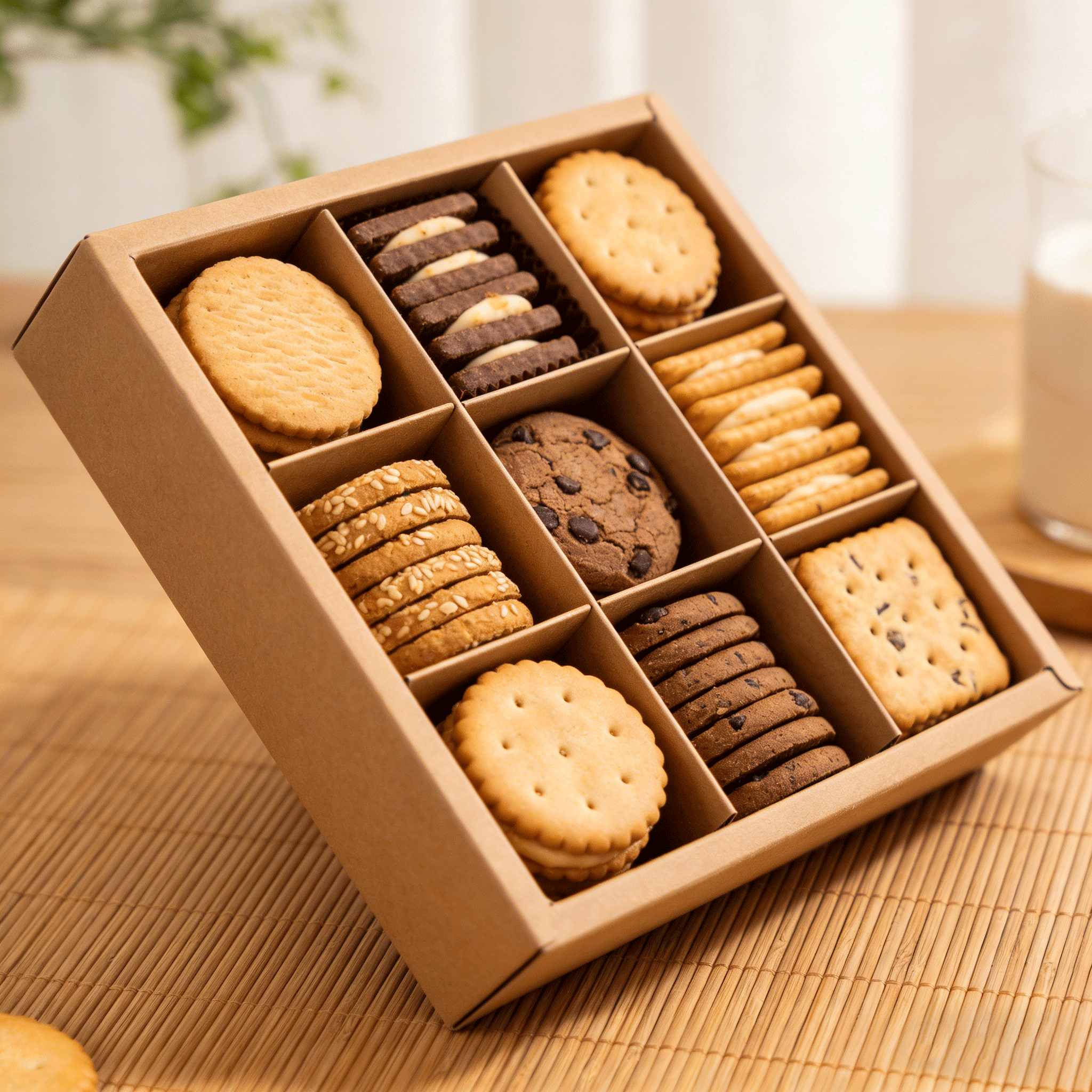 Delicious Variety Biscuits in Three Flavors