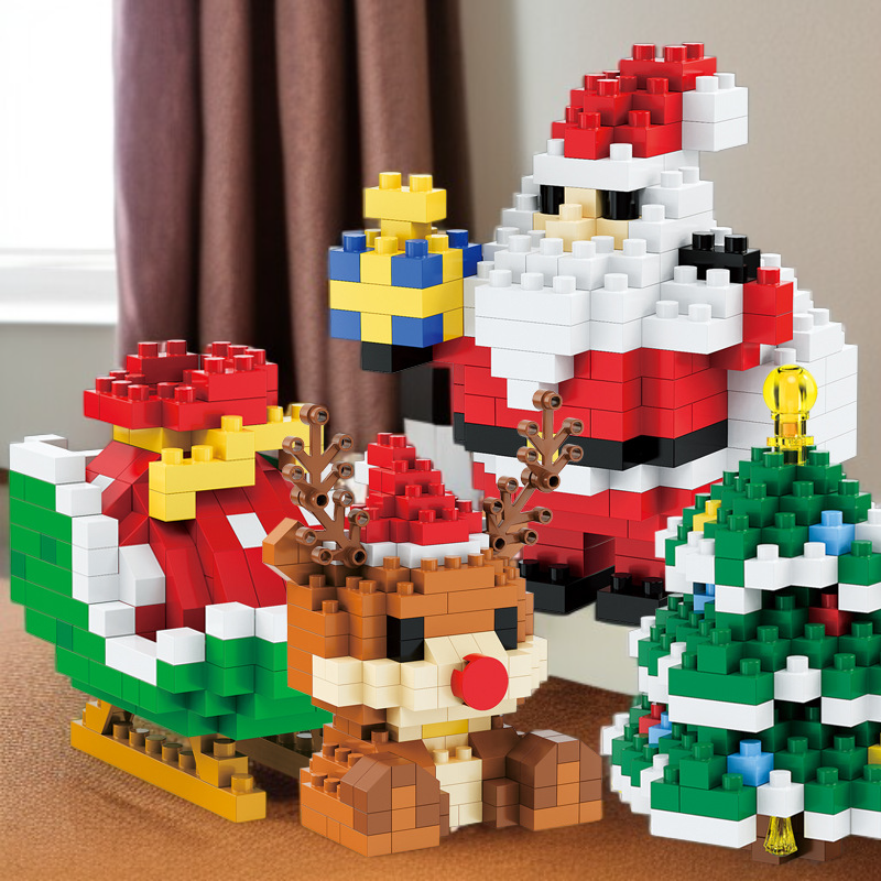  크리스마스 블록 두뇌 발달 장난감