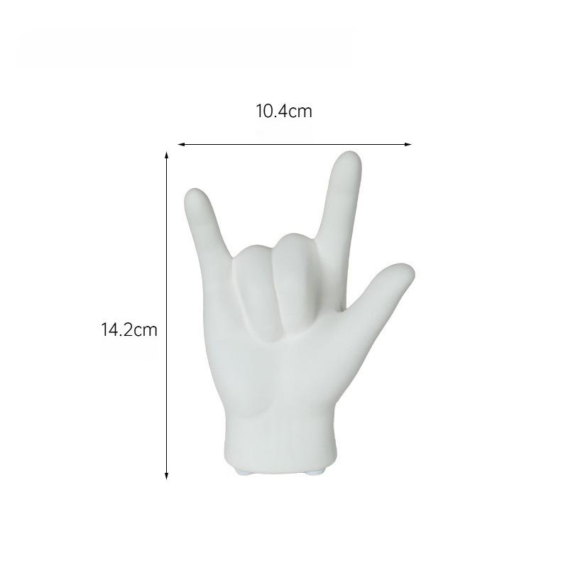 Keramik-Dekoration in Handform