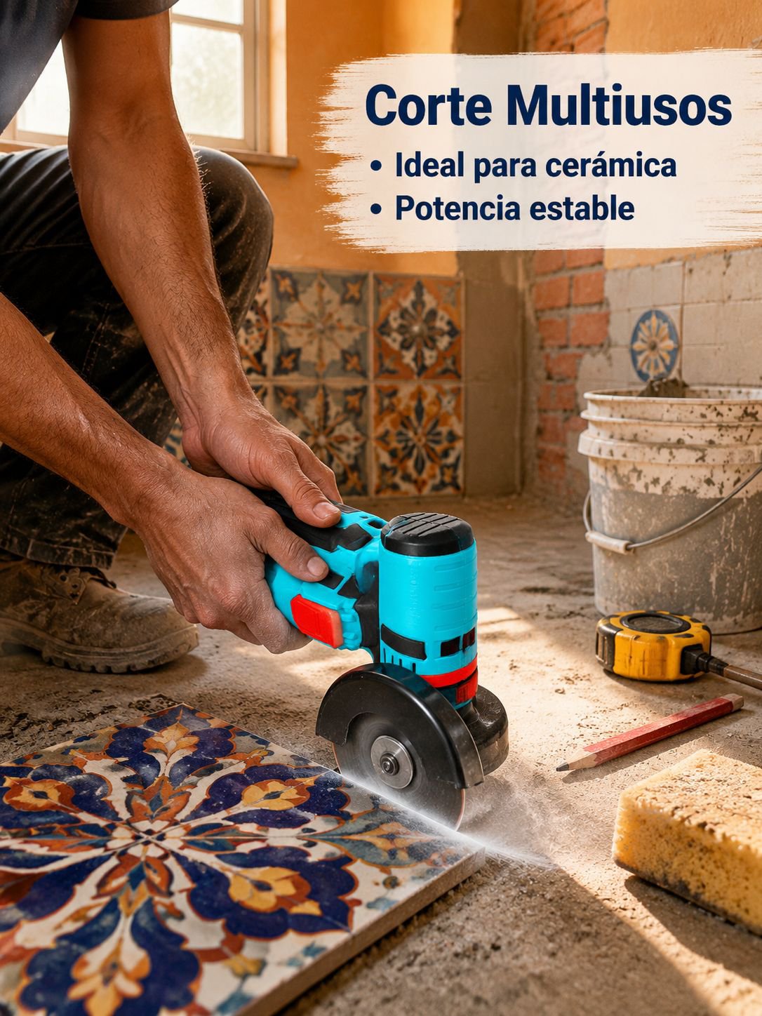 Amoladora angular multifuncional silenciosa