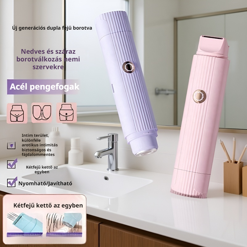Multifunkciós kétfejes elektromos szőrtelenítő borotva