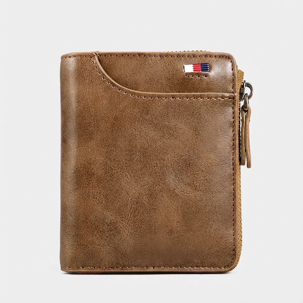 【スキミング防止財布】 本革、スキミング防止、大容量、コンパクト、持ち運びやすい