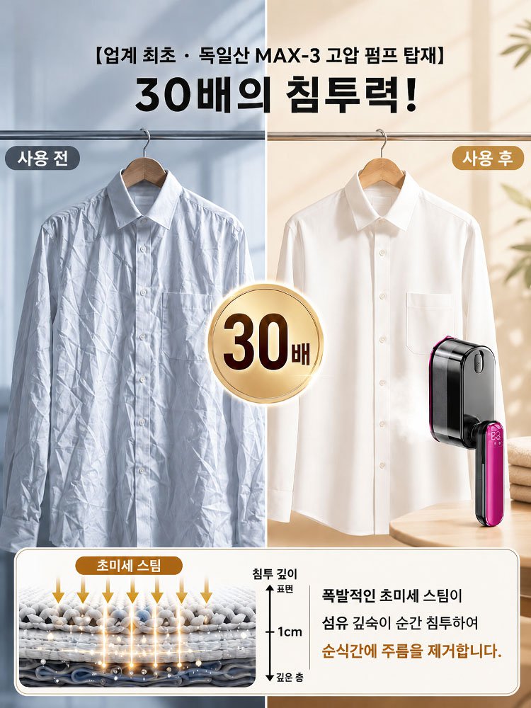 건습 겸용 소형 핸드헬드 전기 다리미