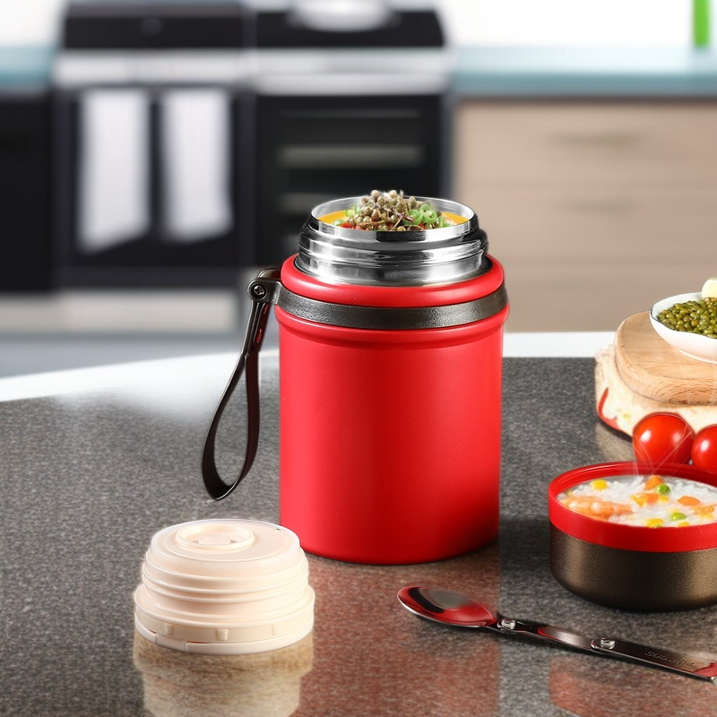 대용량 휴대용 보온 찜통 도시락 멜빵 사무실 전용