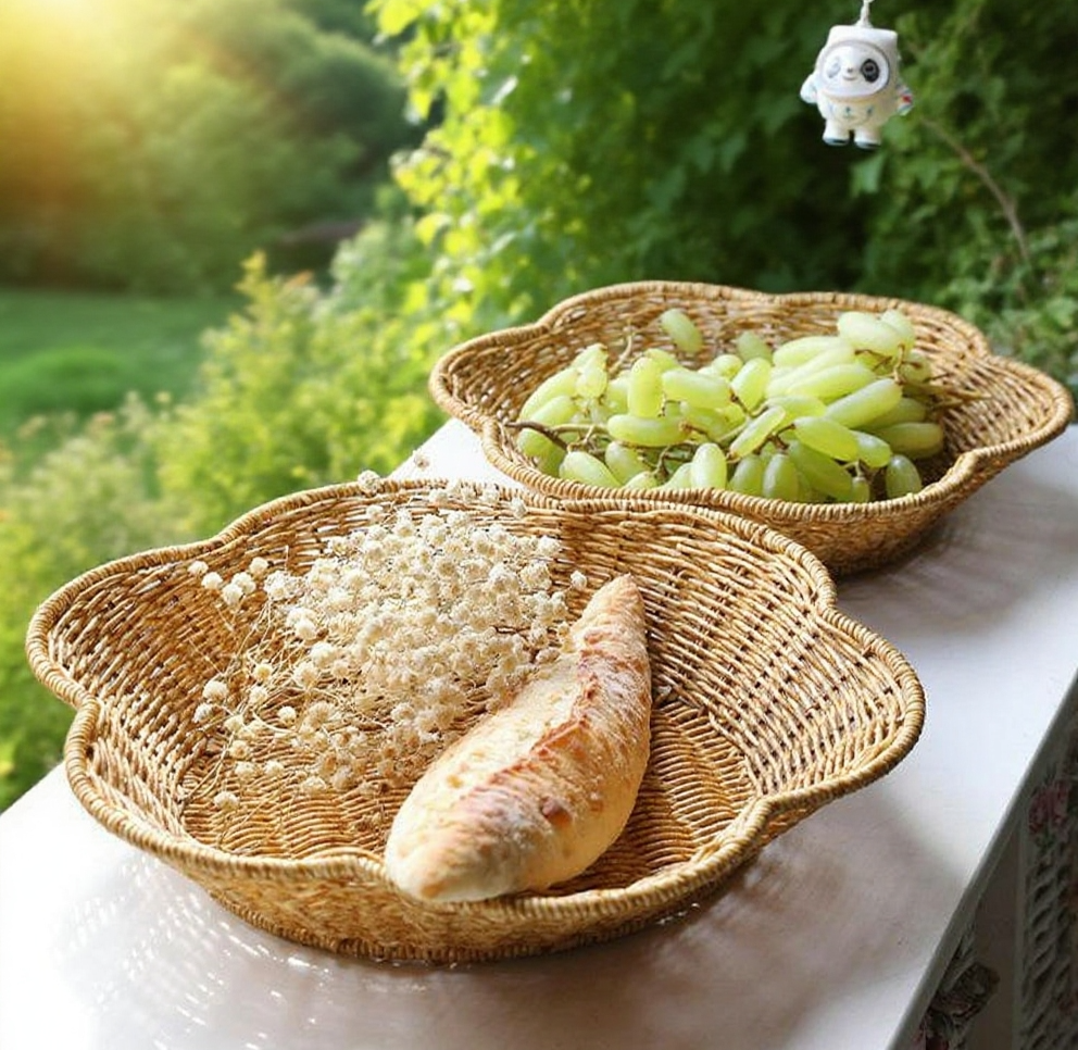 다용도 수납 가능한 등나무 바구니