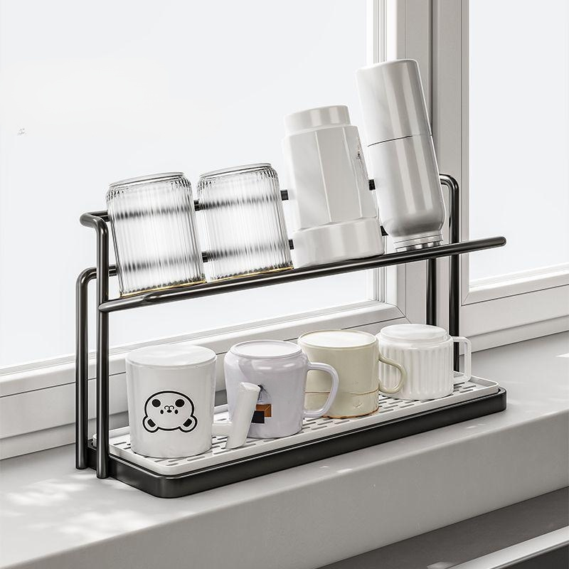 다용도 보온병 컵 수납 선반 주방용
