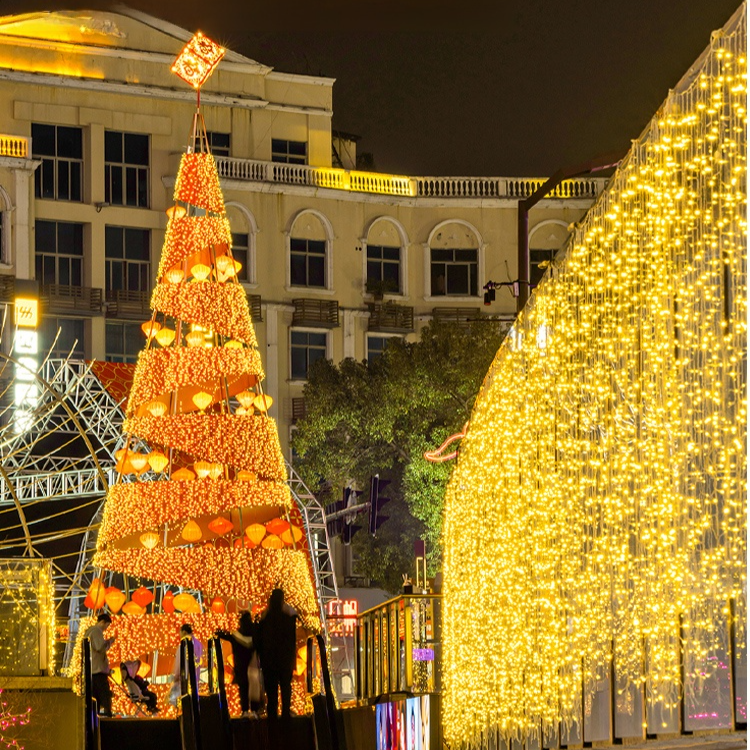  Cadena de luces solares impermeables para decoración, brillo mejorado