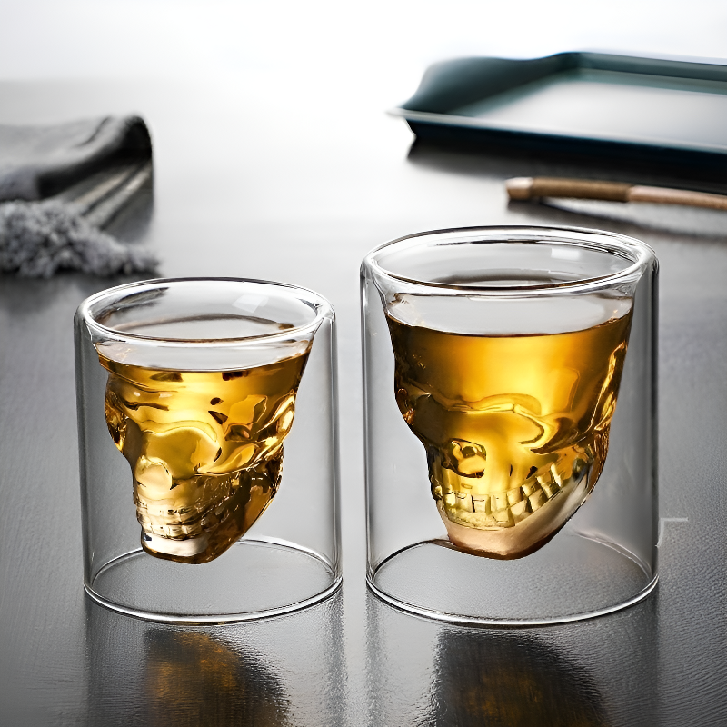 Doppelwandiges transparentes Glas