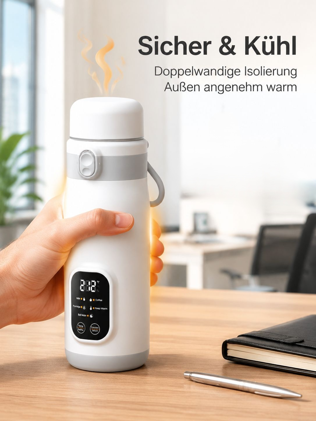 Neuer, intelligenter, tragbarer Wasserkocher mit konstanter Temperatur