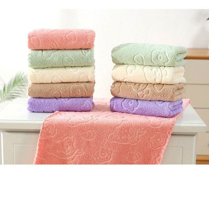 Bear Print Microfiber Towel