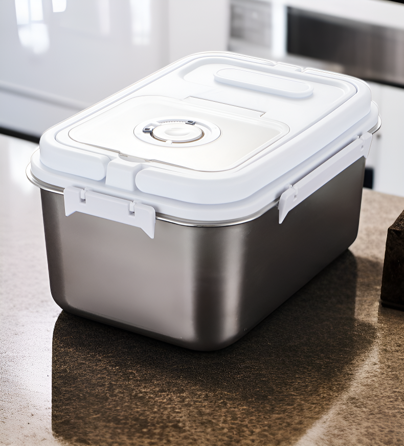 Durable thickened rice container with handle