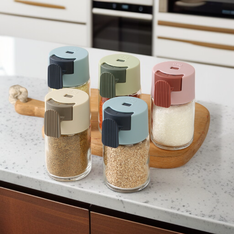 누르는 방식의 유리 양념병