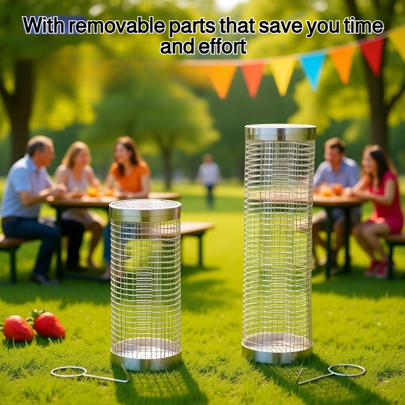 Outdoor stainless steel barbecue grill on patio