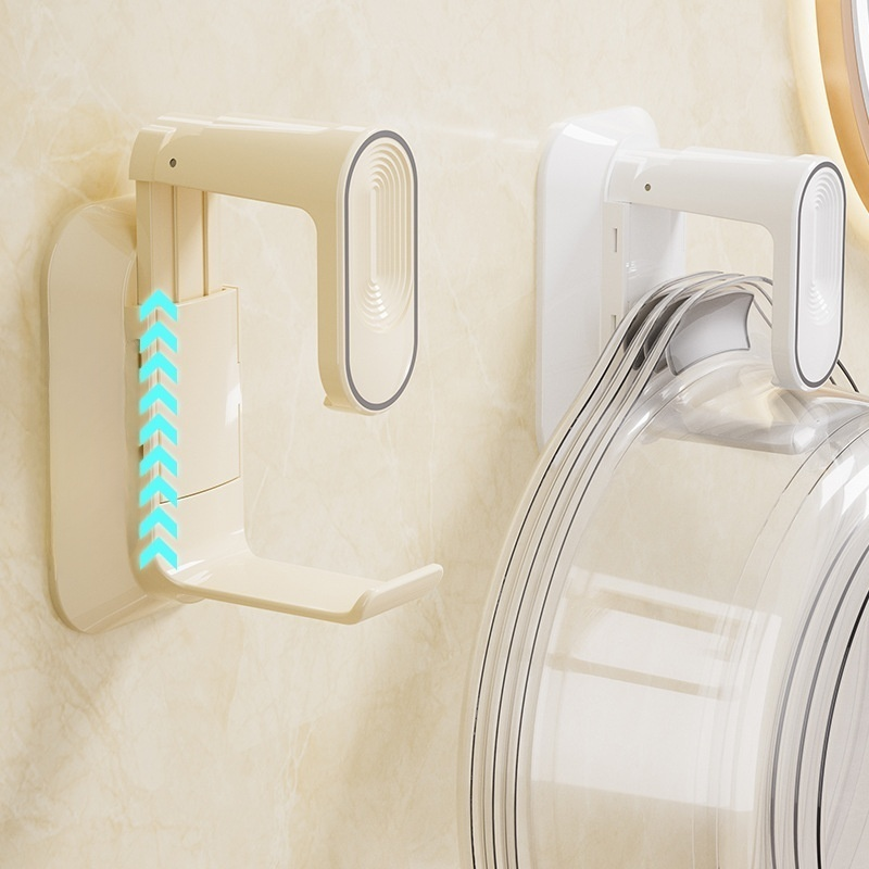 Retractable bath tub hooks holding towels and loofahs