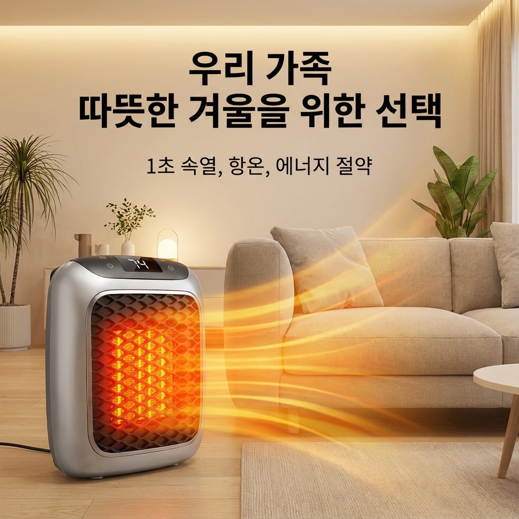 【난방비 지옥 탈출】일주일 전기 1kWh 실화? 초절전 PPC 세라믹 플러그 히터 - 20평 순식간에 후끈/설치비 0원/50% 특가