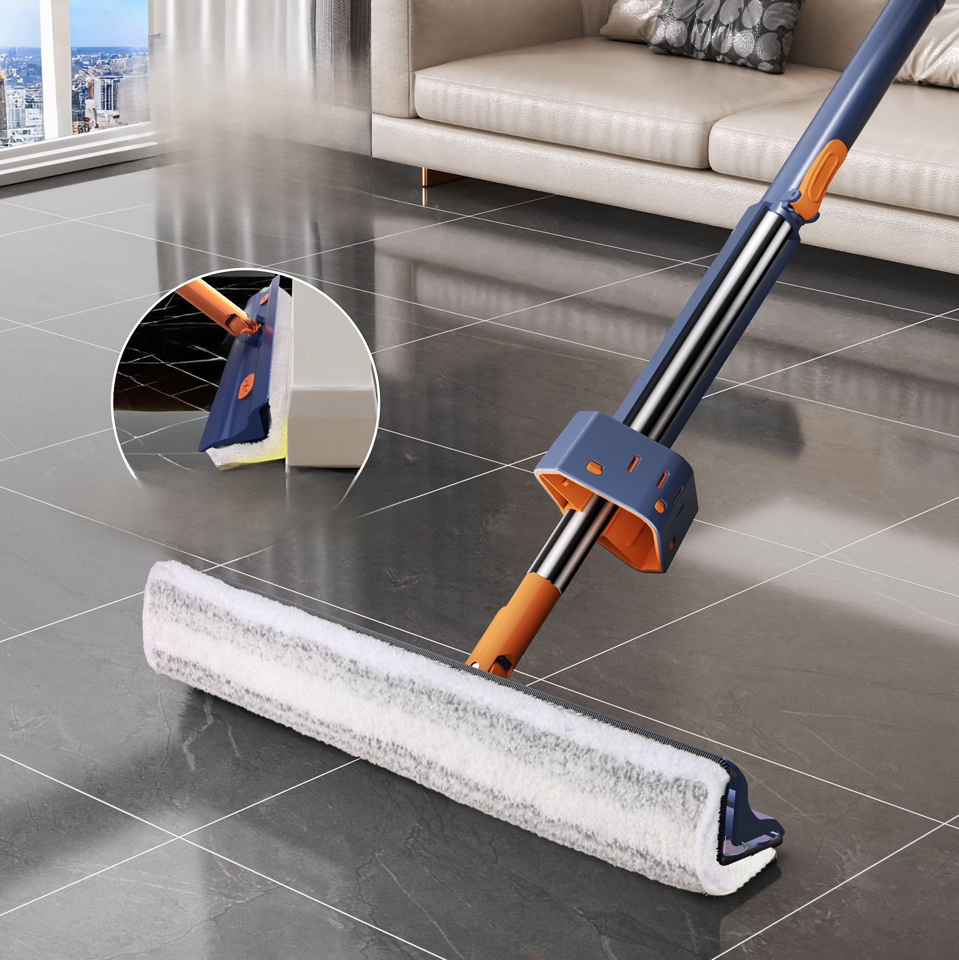 免手洗三角雙面拖把