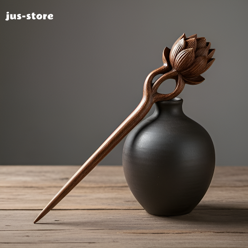 High-end wooden hairpins for everyday hairstyles (5 pieces)