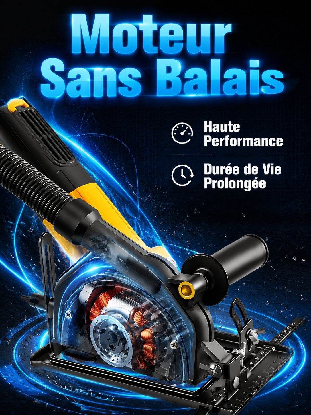 Meuleuse d'angle sans balais rechargeable à batterie au lithium