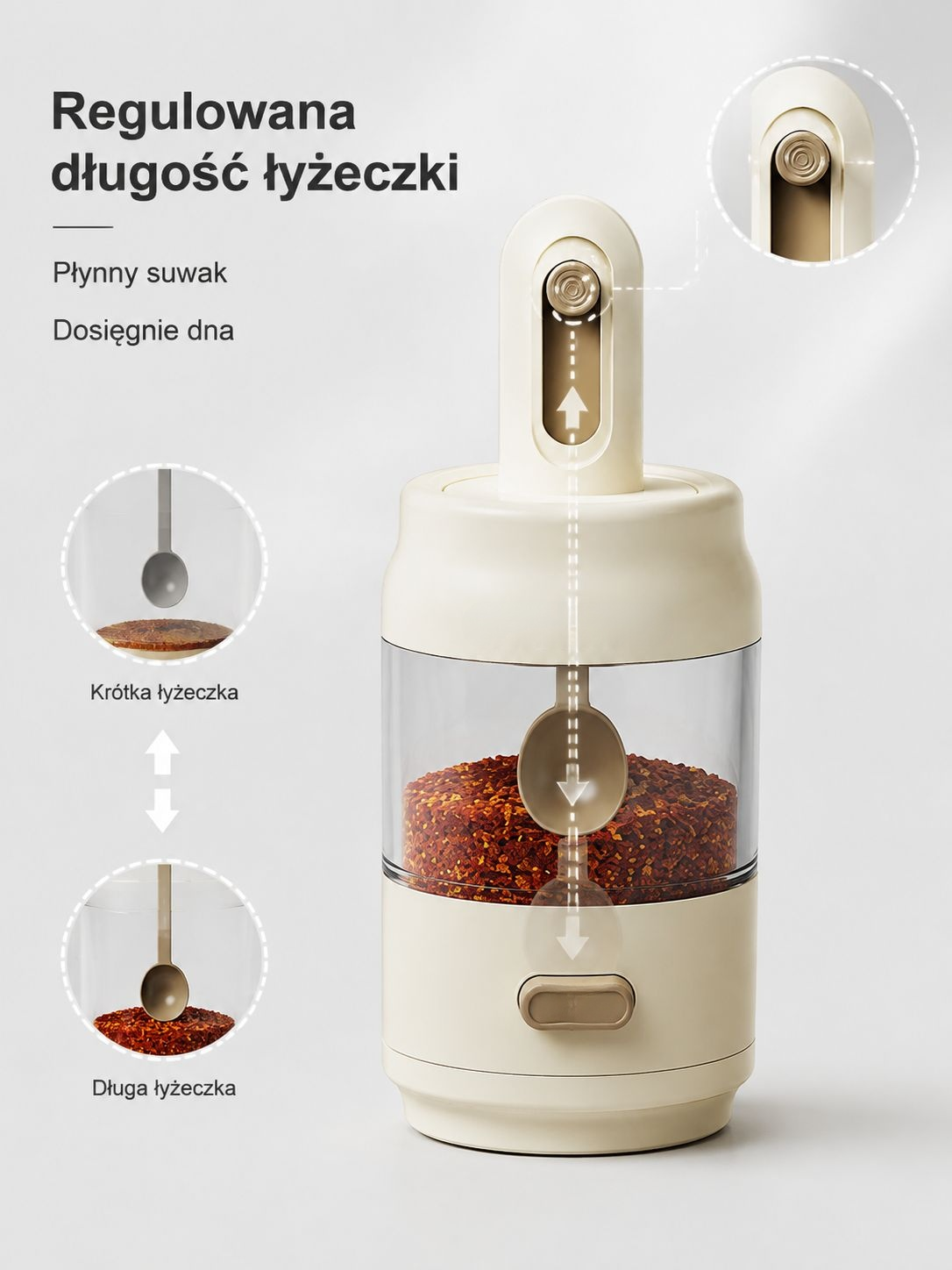 Nowoczesny pojemnik na sól i przyprawy