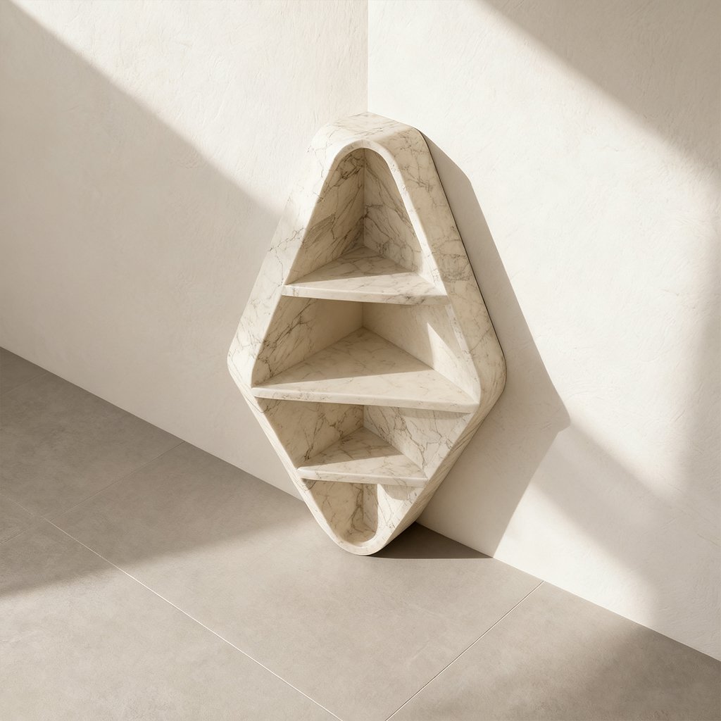 코너 다이아몬드 수납 캐비닛