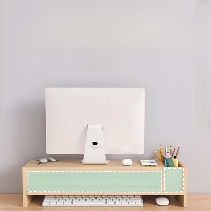 Space-saving wooden desk organizer for office