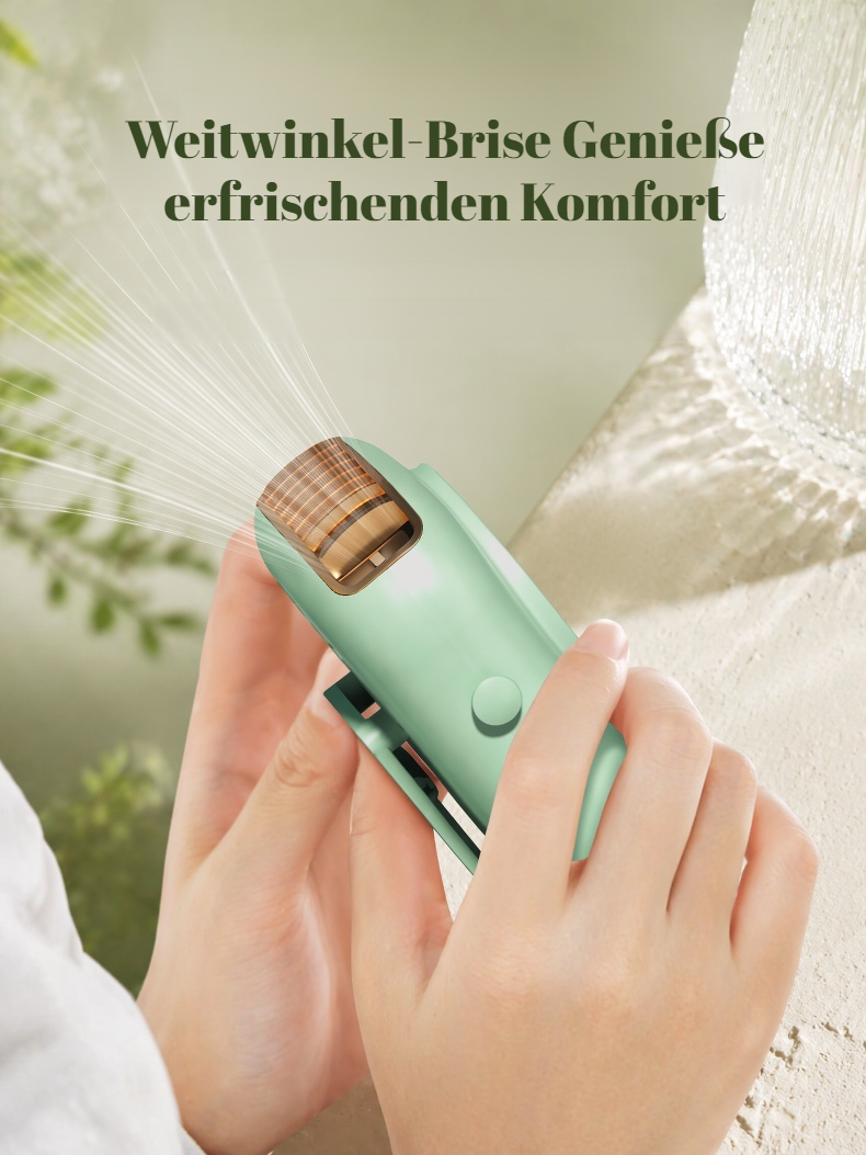 Leichter und stilvoller USB-Nackenventilator für unterwegs