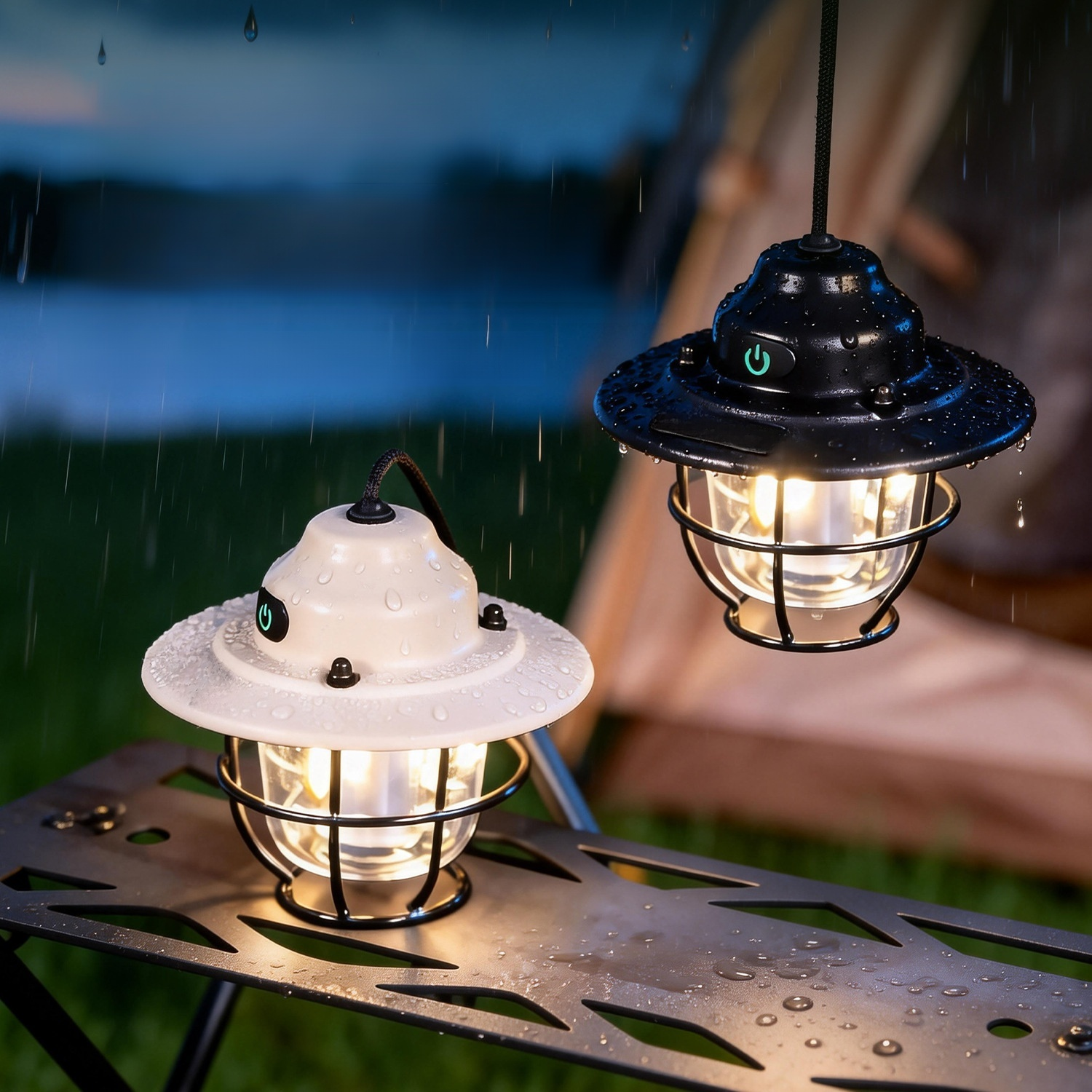 アウトドアヴィンテージ松ぼっくりランプ