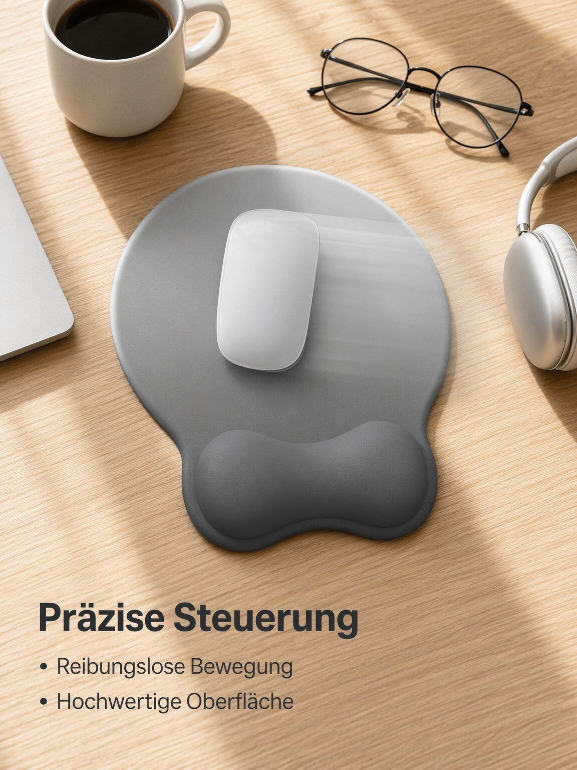 Ergonomisches Mauspad mit Handgelenkauflage