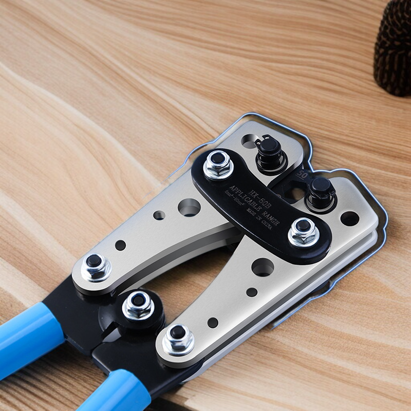 大型ケーブルカッター圧着セット 冷圧端子クランプ ノーズベア圧着プライヤー 裸圧着ケーブルカッター