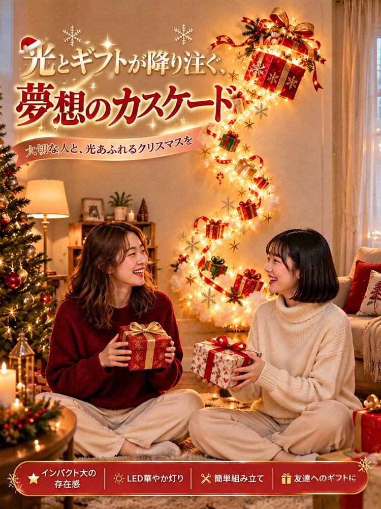 【聖夜を彩る幻想的な光！】 クリスマスウォールライト