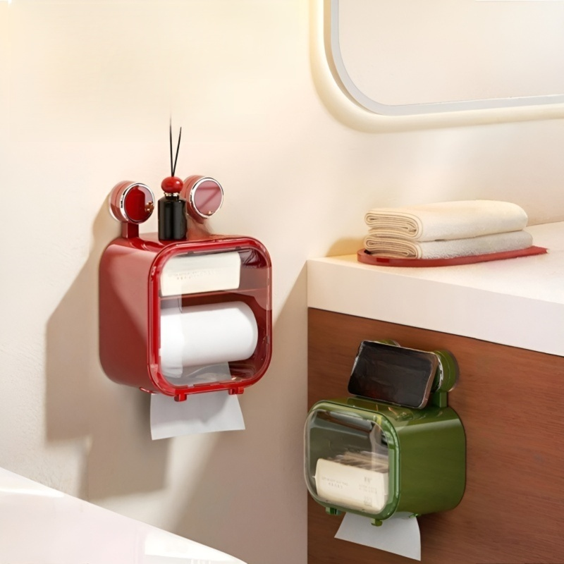 Suction Cup Waterproof Wall-mounted Tissue Box