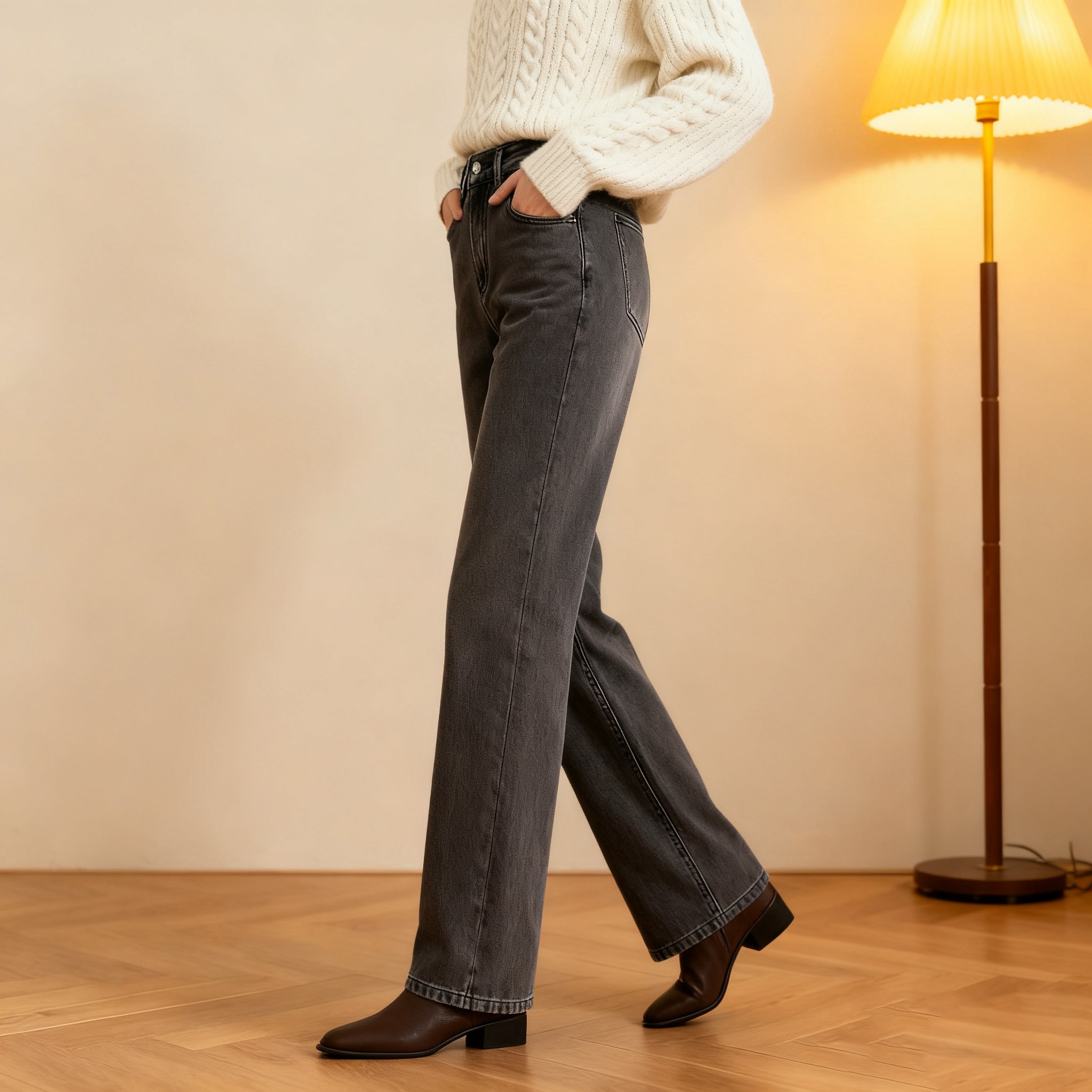 レディース ストレートフィットジーンズ