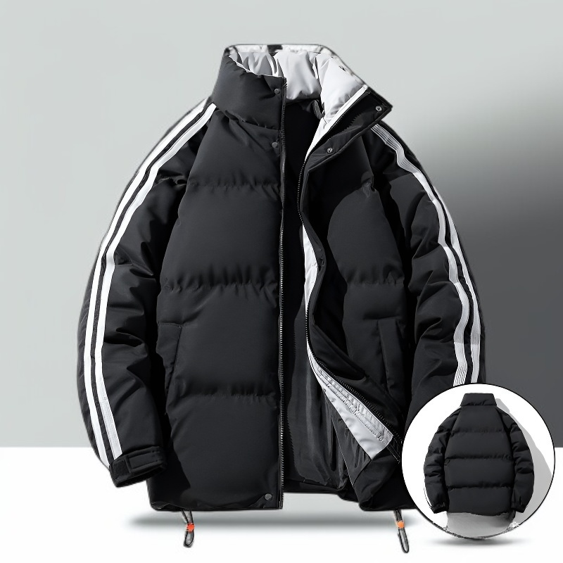 커플 기모 패딩 남 겨울 스탠드 넥 베이커리 순면 패딩