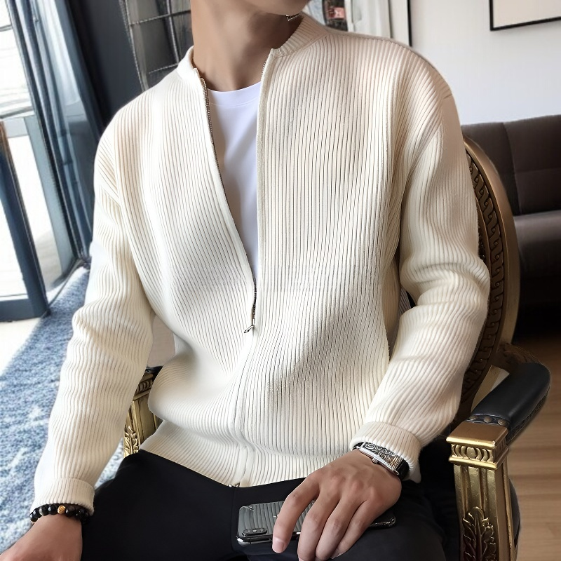 メンズ Vネック カーディガン 厚手 セーター ジャケット ニット トップス ハンサム 厚手 セーター カーディガン トップス