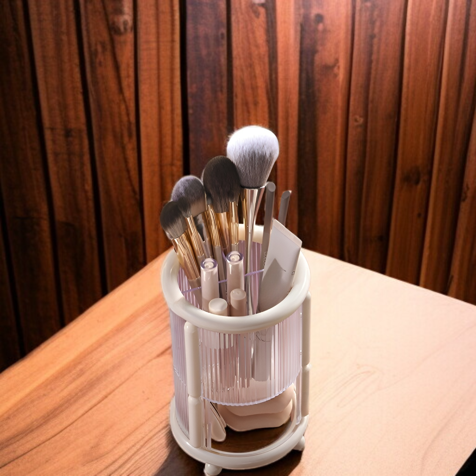 極シンプルメイクブラシ収納バケツ