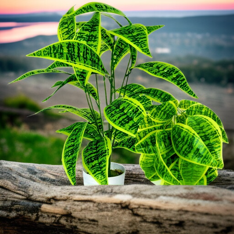 モンステラ人工植物 鉢植え リビングデコレーション