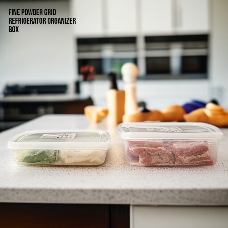  Fine Powder Grid Refrigerator Organizer Box