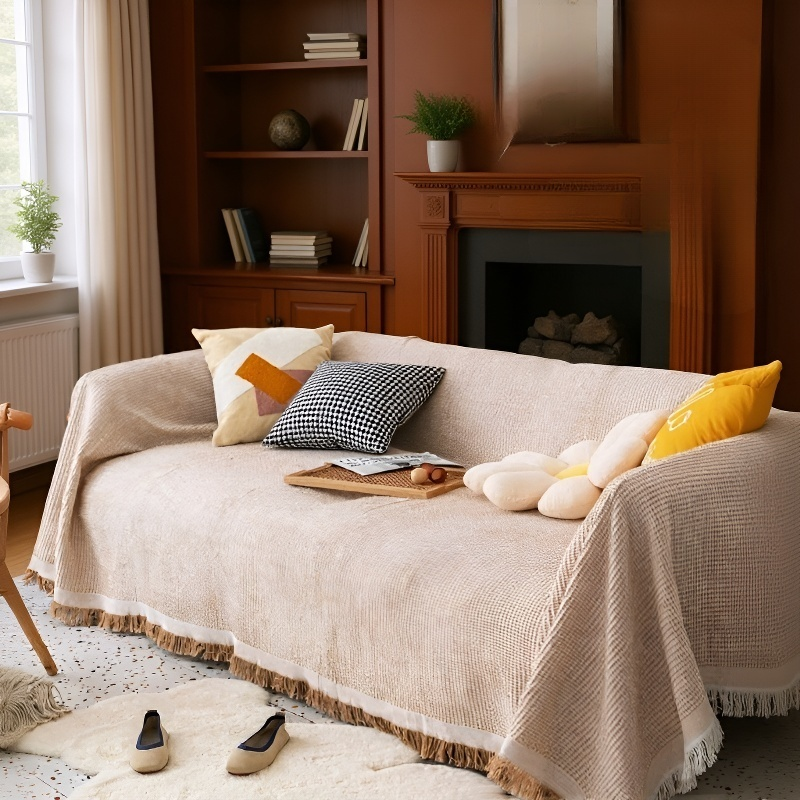 Vielseitige Sofadecke aus Baumwolle, Vollbezug Sofatuch, Sofahusse